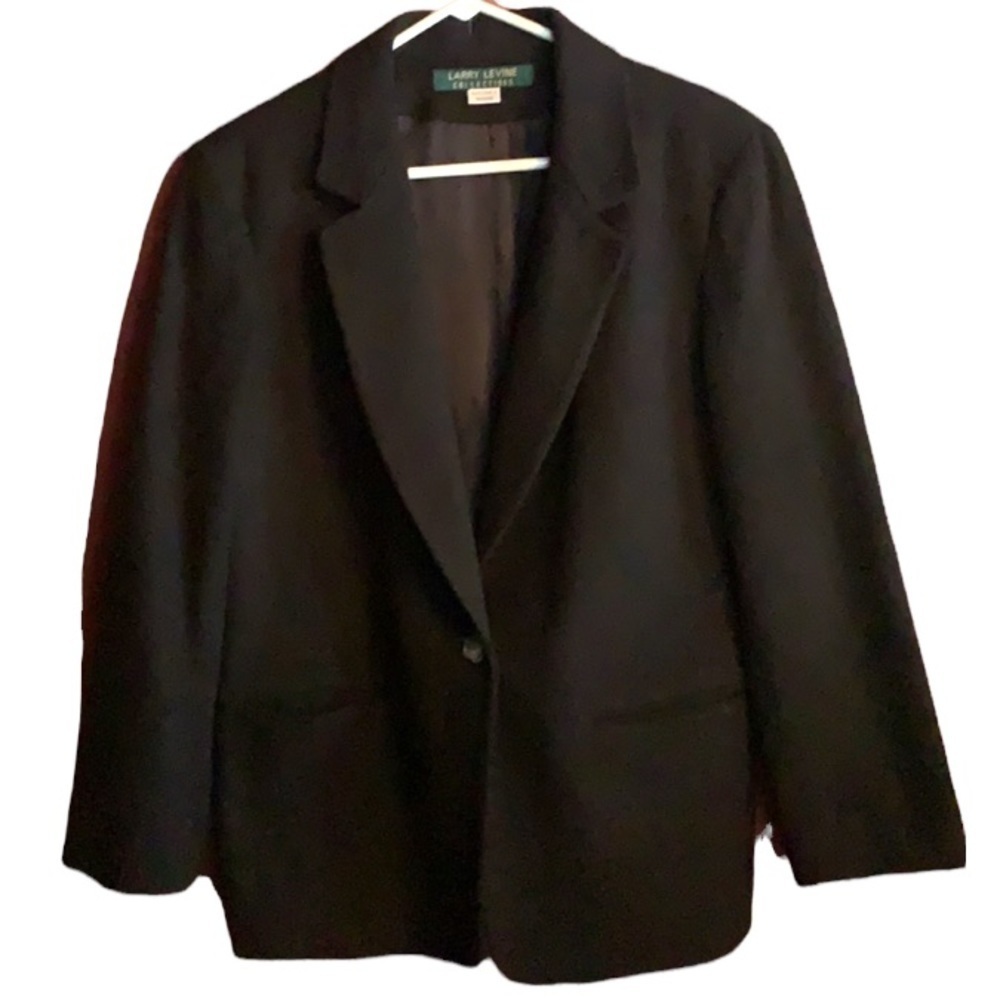 Vintage Wool & Cashmere Blend Black Blazer Size Medium
